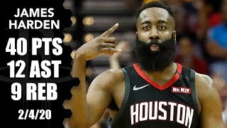 James Harden goes off for 40 points, 12 assists in Rockets vs. Hornets | 2019-20 NBA Highlights
