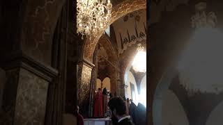 Choir ancient Armenian song in Etchmiadzin Cathedral the oldest cathedral in the world