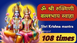 ॐ श्री रुक्मिणी वल्लभाय स्वाहा 108 times | Krishna mantra| rukmani mantra | Success marriage mantra