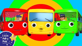 Wheels on the Bus & 10 Little Buses | Nursery Rhymes - ABCs and 123s | Learn with Little Baby Bum