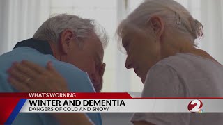 How does winter weather affect people with Alzheimer's?