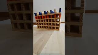 Domino tricks build  with  kapla  blocks #shorts |i can  do  this