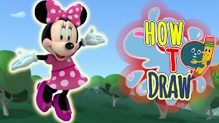 How to Draw a Minnie Mouse Step by Step | Easy Things to Draw | DrawingwithKIDS | FREE Coloring Page