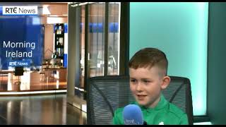 RTE NEWS - STEVIE WHO SANG 'IRELAND'S CALL' BEFORE IRELAND V ITALY - 2024 SIX NATIONS RUGBY