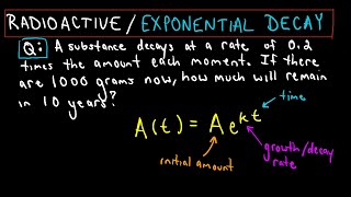 Radioactive Decay and Exponential Growth: Quick Example Involving Exponential Decay
