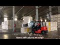 video xe nâng kẹp vuông bale clamp làm việc tại long an. lh 0911.525.112