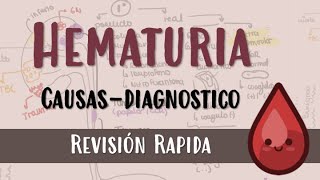 SANGRE EN LA ORINA🩸= HEMATURIA EN 5 MINUTOS!! Causas-Diagóstico