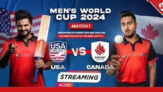 🔴USA VS CANADA | CRICKET T20 WORLD CUP GAME NO 1 🔴  #crickett20worldcup #cricket #worldcup