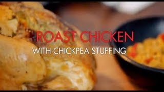 Gordon Ramsay Roast Chicken with Chickpea Stuffing Recipe with Big Green Salad