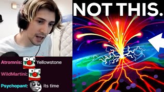 xQc reacts to What Happens if a Supervolcano Blows Up? | Kurzgesagt