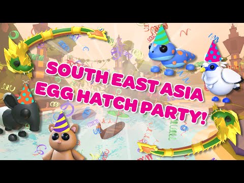 OUR FIRST EGGS! South East Asia Egg Hatch Party!! Adopt Me! on Roblox
