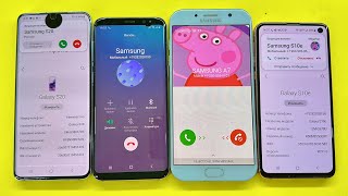 Incoming Call Four Samsung S20 vs S10E vs Galaxy A7 vs Samsung S8/ Alarm Clock on Setting Phone