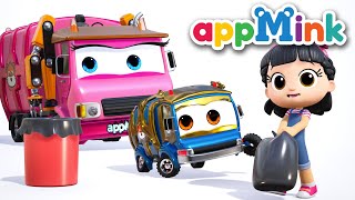 Garbage Truck Fight | Baby Truck | Incy Wincy Spider | Bingo #appMink Nursery Rhymes & Kids Songs