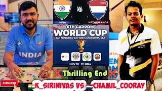 6th Carrom World Cup 2024 in USA 🇳🇱Chamil_Cooray_vs_🇮🇳K_Sirinivas_Team_Event @sanjeewabrolive