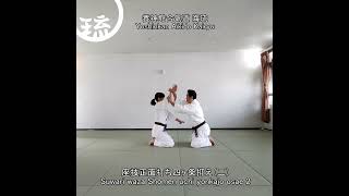 座技正面打ち四ヶ条抑え（二）Suwari waza Shomen uchi yonkajo osae 2 #shorts  #aikido #martialarts #japan