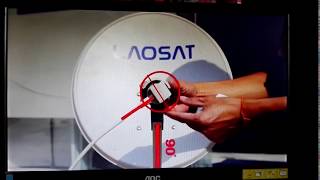 Laosat 128e dish setting video ....