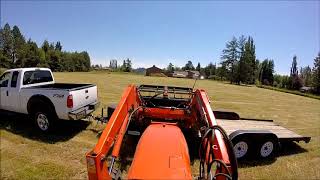 First time using the homemade hay grapple/accumulator