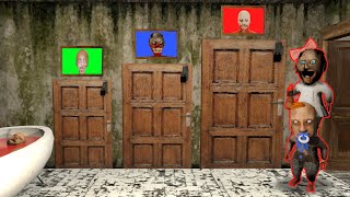 Little Granny and Grandpa Fount secret doors Funny Horror Animation