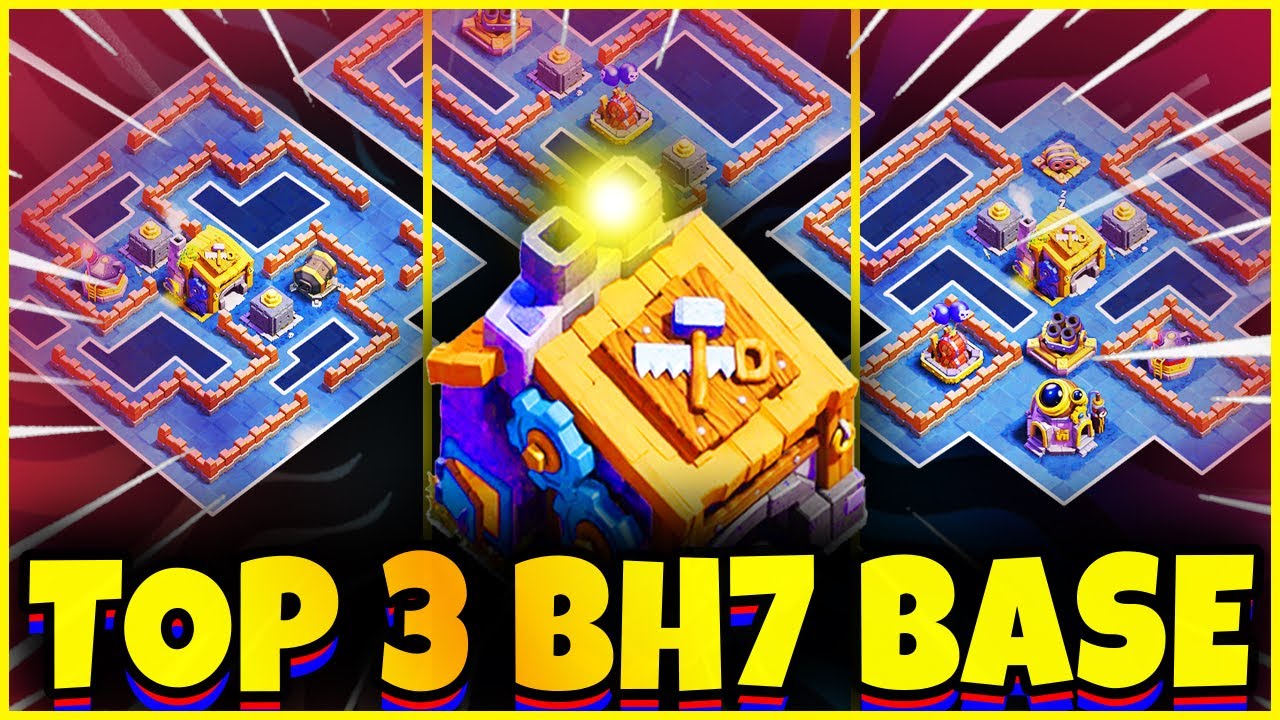 NEW TOP 3 BH7 Trophy Base Copy Links | BEST BUILDER HALL 7 Bases, Clash ...