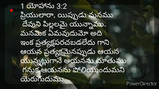 గాని ఆయన ప్రత్యక్షమైనప్పుడు ఆయన యున్నట్లుగానే ఆయనను చూతుము గనుక ఆయనను పోలియుందుమని యెరుగుదుము.