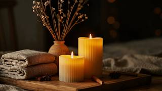 Warm Candlelight Ambience for Better Sleep 🌙 With Piano Sleep Ambience
