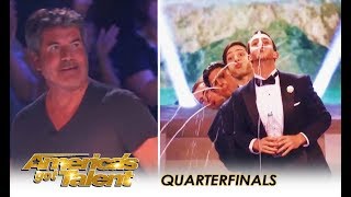 Human Fountains Get DIRTY and Simon Cowell Walks-Off In DISGUST! | America's Got Talent 2018