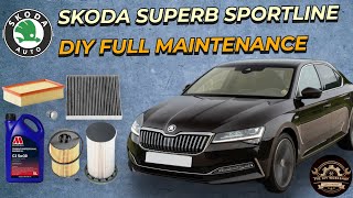 DIY Skoda Superb Sportline Full Maintenance Job Fuel Oil Air Cabin Filter