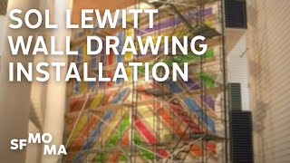 Time-lapse of a Sol LeWitt Wall Drawing installation