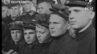 RUSSIA: Young Russians are instructed in coal mining (1942)