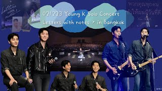 021223 Young K Solo Concert Letters  with notes in Bangkok