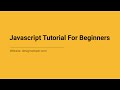 Javascript tutorials: How To Use Chrome Developer Tools