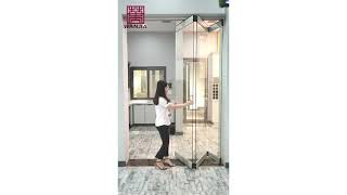 frameless #folding glass #doors