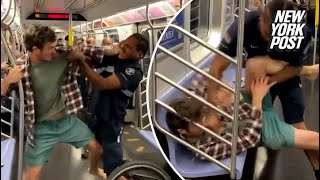 Disturbing video captures NYC subway passengers’ violent brawl | New York Post