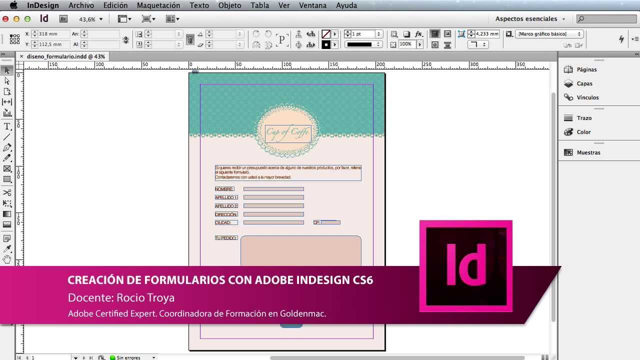 Formulario Interactivo Con Adobe Indesign Cs6 Youtube