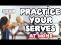 How To Practice Your Volleyball Overhand Serve IN YOUR HOUSE!