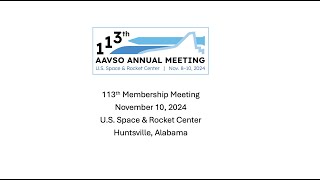 AAVSO Membership Meeting 2024