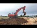 hitachi zx240n 6 digging trench and moving dirt orzano italy