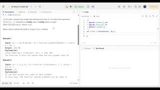 Day 6 of My 30 Days of JavaScript Challenge — LeetCode 2634 Filter Elements from Array 🔍