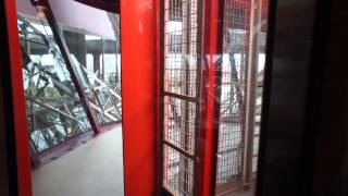 Eiffel Tower Elevator Ride Going Up to Second Floor (HD)