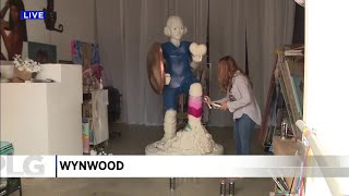 Artist works on superhero nurse sculpture to be on display at Jackson Memorial Hospital