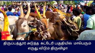 திருப்பத்தூர் அடுத்த  கட்டேரி பகுதியில்  மாபெரும் எருது விடும் திருவிழா #jallikattu #ஜல்லிக்கட்டு