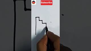 Draw a simple staircase using these simple steps #shorts #ashortaday Canvassing Passion