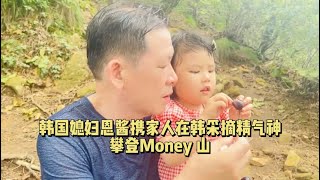 Korean Vlog韓國媳婦恩醬攜家人在韓國攀登Money山采摘精氣神