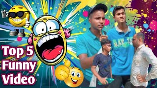 Top 5 funny video ||🤪 only comedy || #tuituifunny #trending