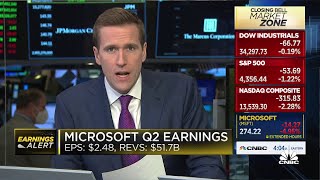 Microsoft beats on top and bottom lines, stock still drops