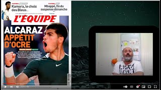 ¿SOPORTARÁ LA PRESIÓN ALCARAZ?. Portada en L´Equipe. #Alcaraz#RolandGarros