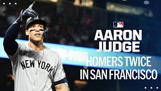 Aaron Judge CRUSHES two homers in his first game in San Francisco!