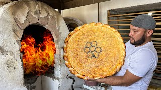 The Largest Flatbread in Uzbekistan | Ferghana Special Bread | Uzbek Cuisine