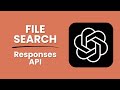 OpenAI Responses API: Chat With Your PDFs Using File Search