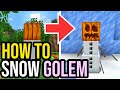 How To Make a Snow Golem & Snowman in Minecraft Java & Bedrock!